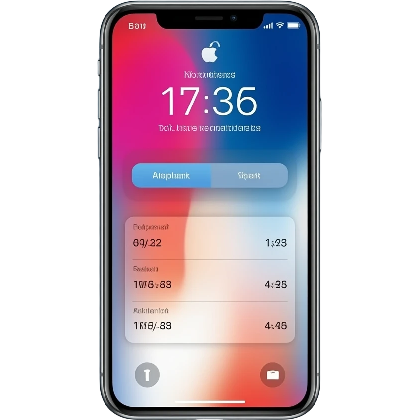 Bilans konta bankowego liquid glass Apple emoji