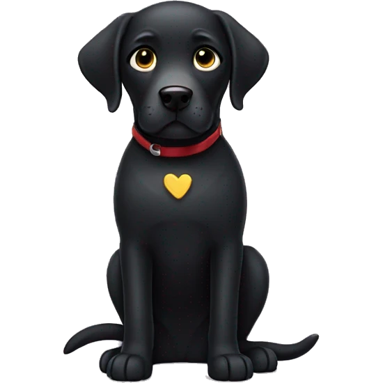 black labrador giving thumbs down emoji