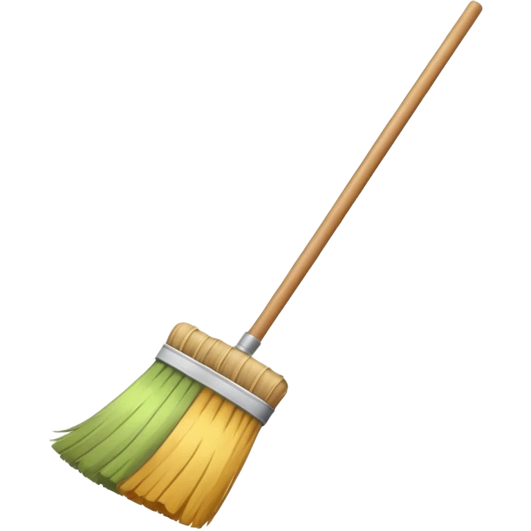 create a broom emoji sweeping away some dust  emoji