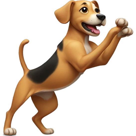 Dog dancing emoji