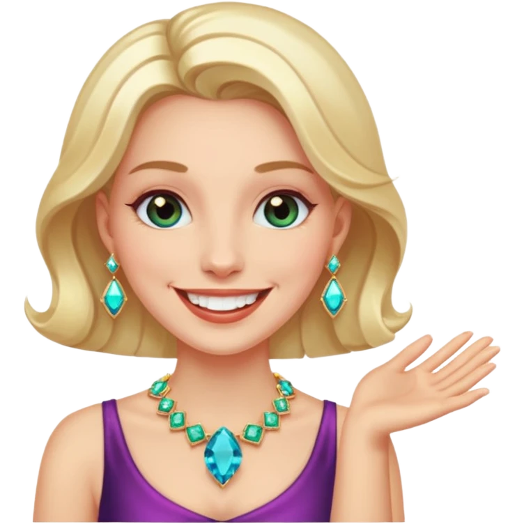 gem lover woman with gem accessories excessive amount emoji