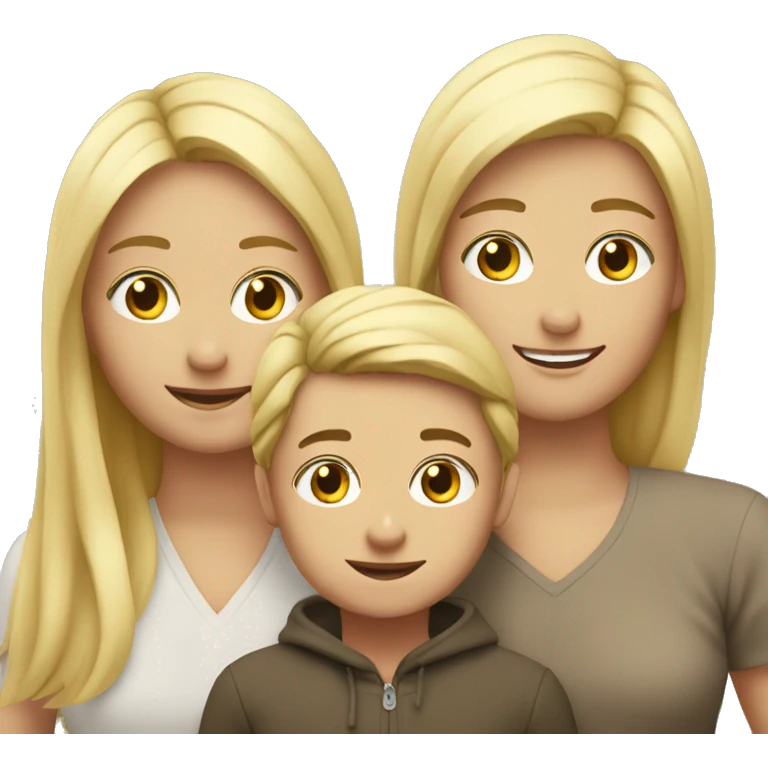 Mon with a son and an older daughter blond emoji