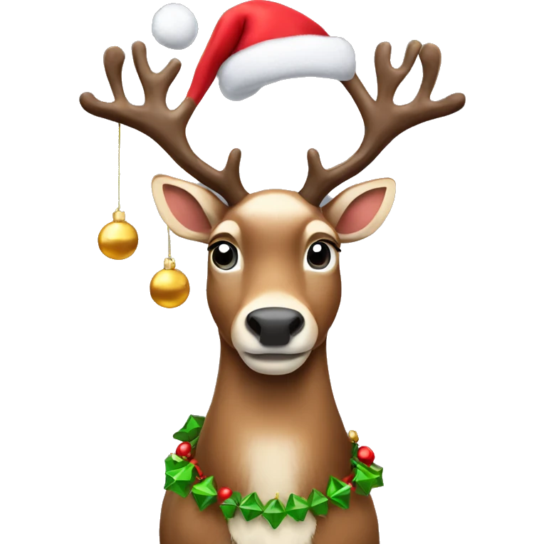 Reindeer with jingle bells emoji