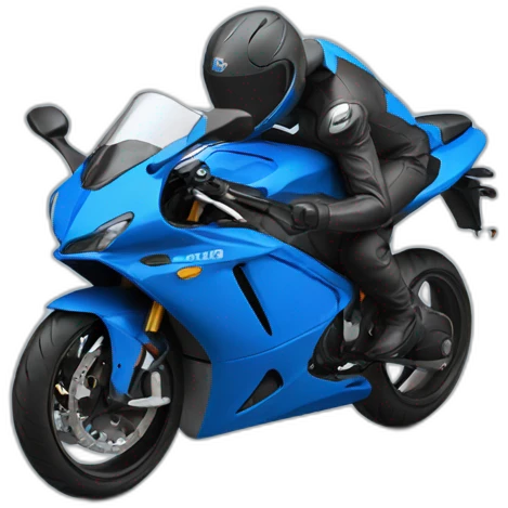 icon motorbike blue sport emoji