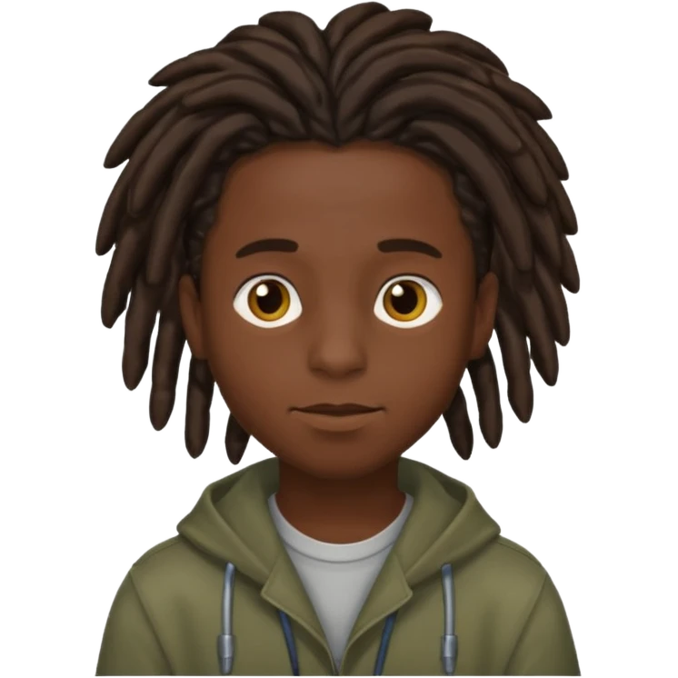 Boy with a locs hair  emoji