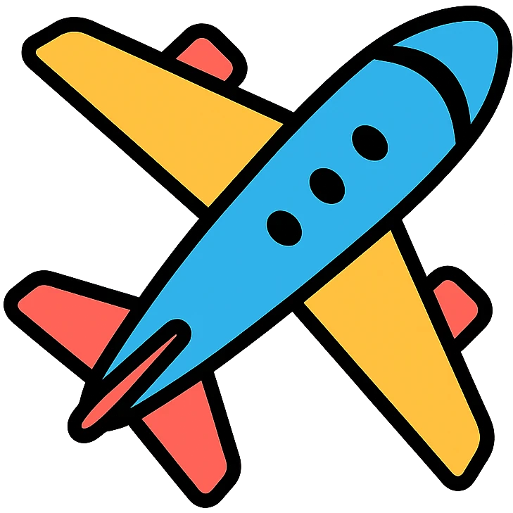 colored airplane icon emoji