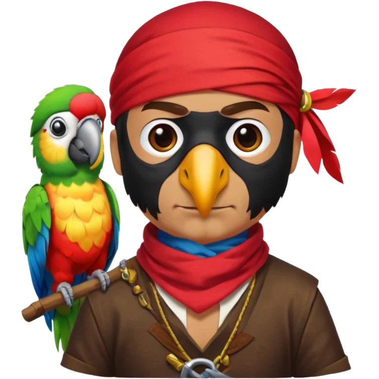 pirate and parrot emoji