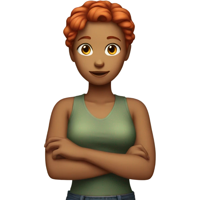 Girl with red hair and skin is fair, she is 25 years  emoji