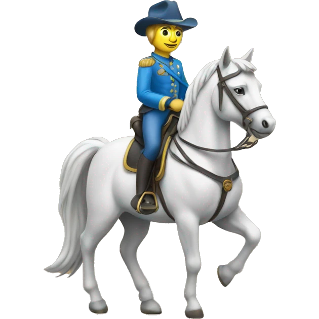 Un chat sur un cheval emoji