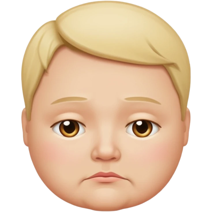 Sad face with a double chin emoji
