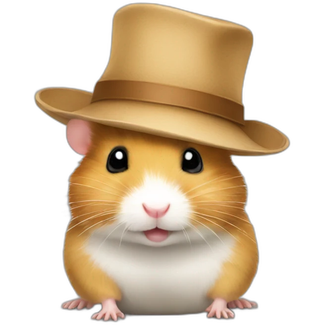 a hamster in a hat emoji