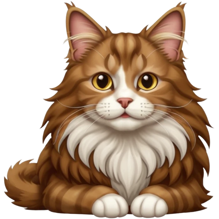 a maine coon cat farting emoji