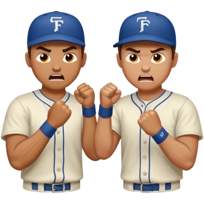 dos basebeall playr a golpes emoji