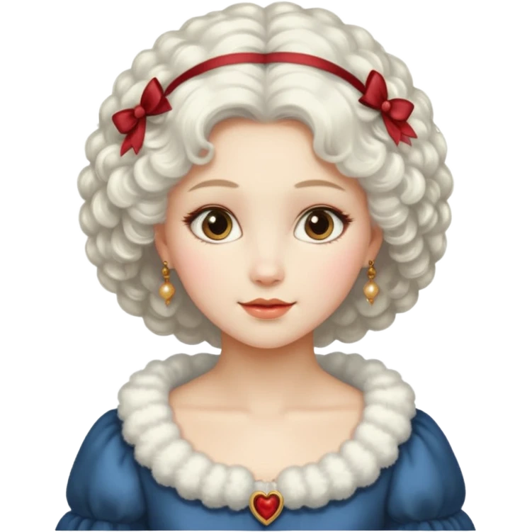 White fluffy romantic vintage antique divine beautiful elegant pretty precious cute young youthful  emoji