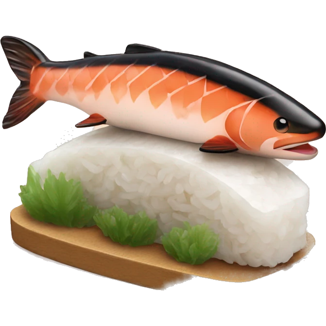 Salmon nigiri emoji