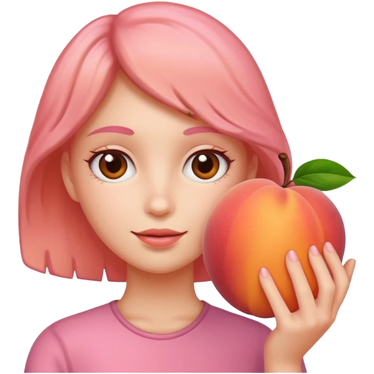 Putting peach in hands emoji