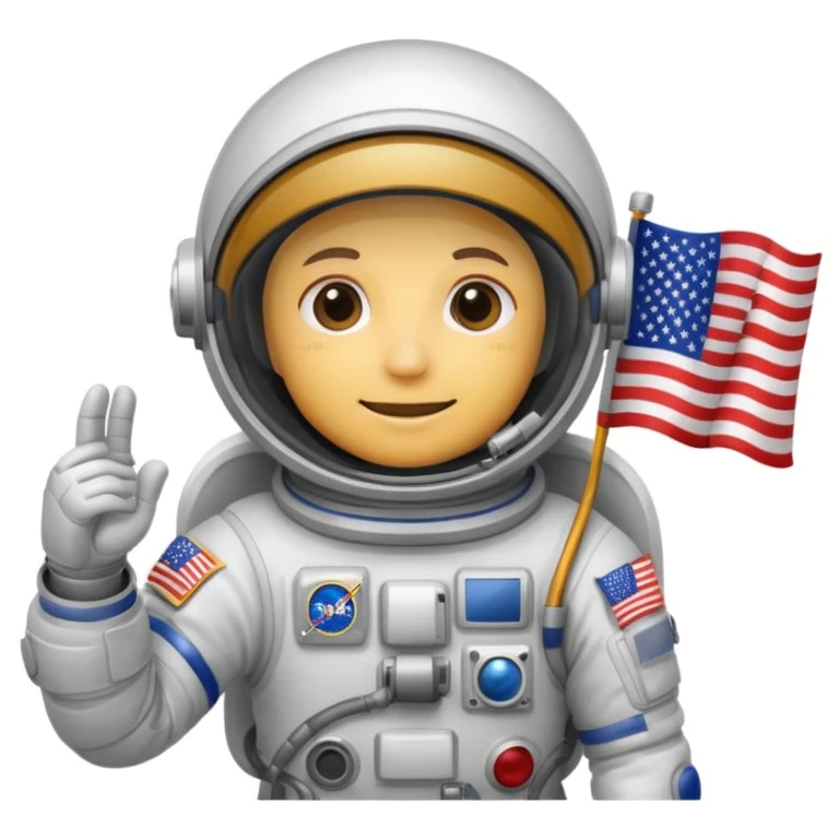 astronaut us flag emoji