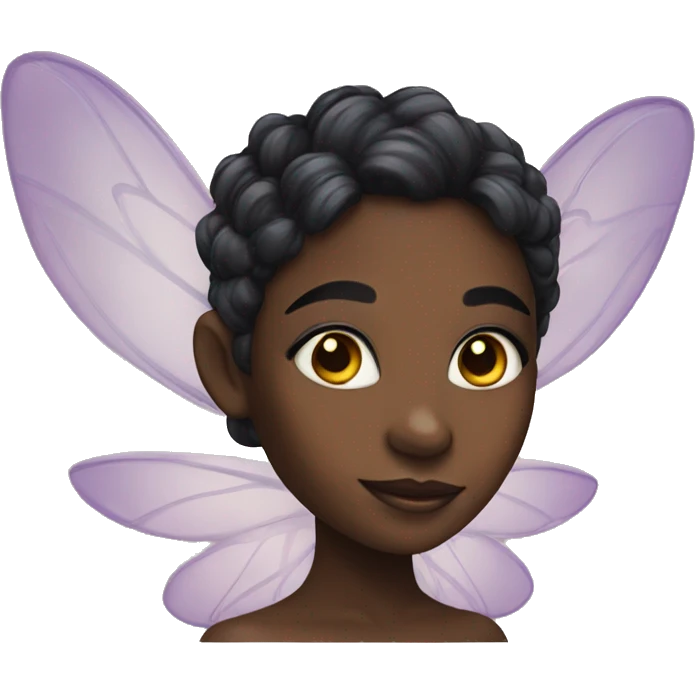 Black fairy girl emoji