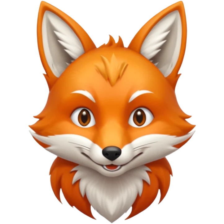 A black panther but it is a orange colored fox emoji