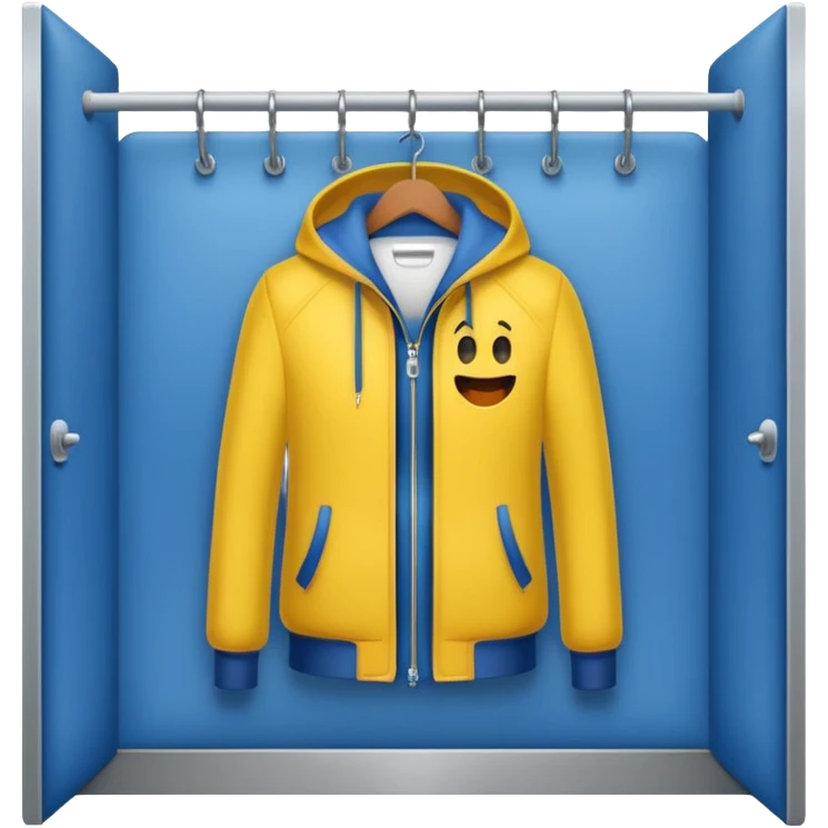 try on jacket customer changing room emoji