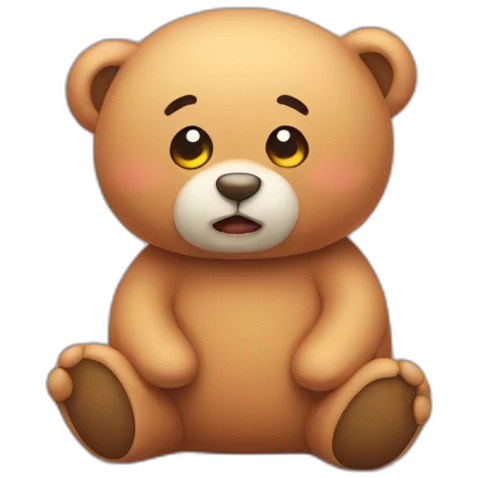 cute embarrassed cuddly toy emoji