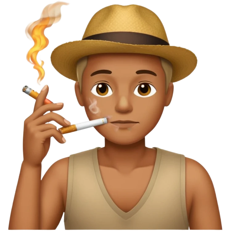 smoking with alcohol emoji