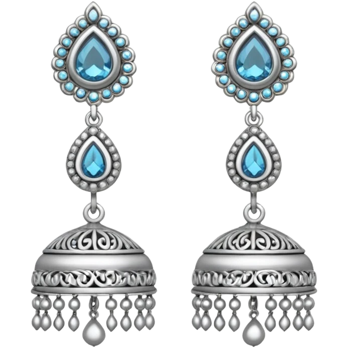 Jhumka silver colour emoji