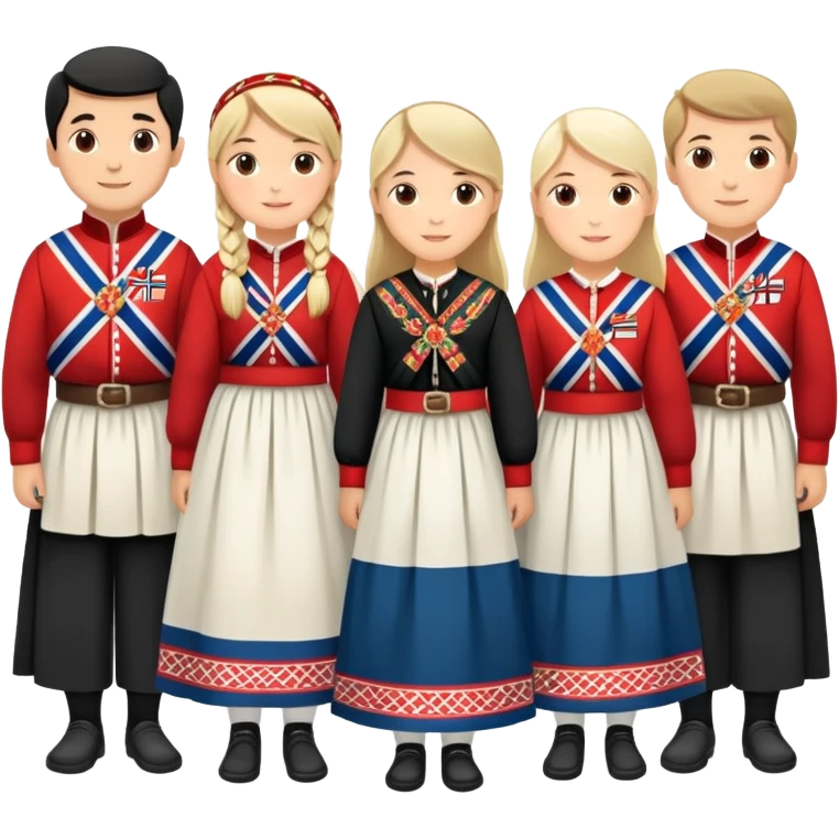 norway 17th of may national day celebration people in traditional bunad emoji