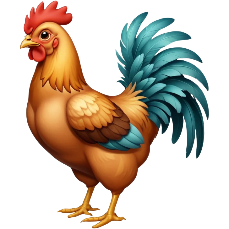 chicken who is ripped like a body builder emoji