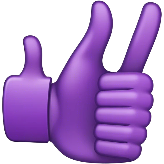 Purple thumbs up emoji