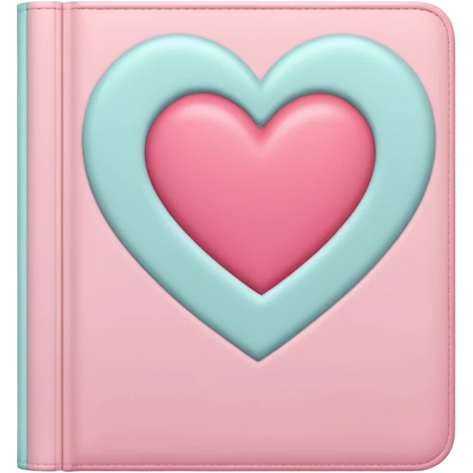 girly book with heart pattern and pastel colors emoji