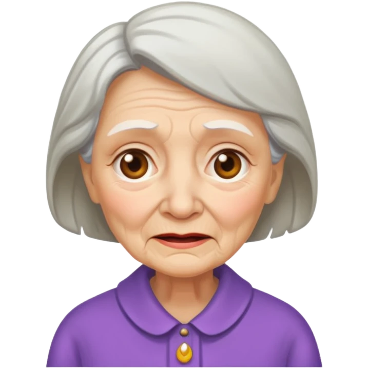 old lady embarrassed emoji