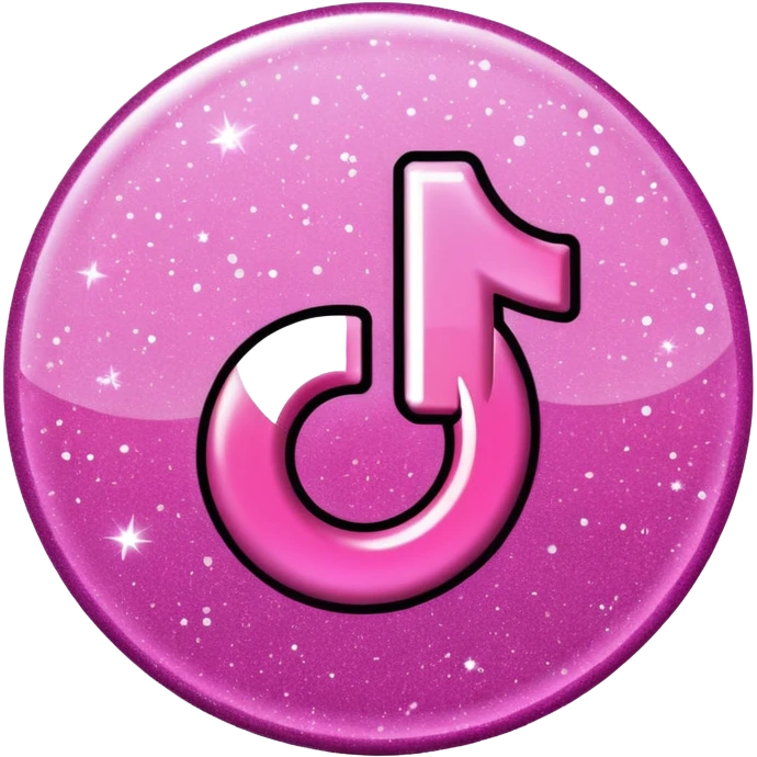 glitter pink logo TikTok emoji