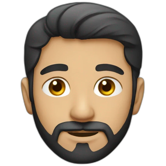 Thin Pakistani guy with few beard emoji