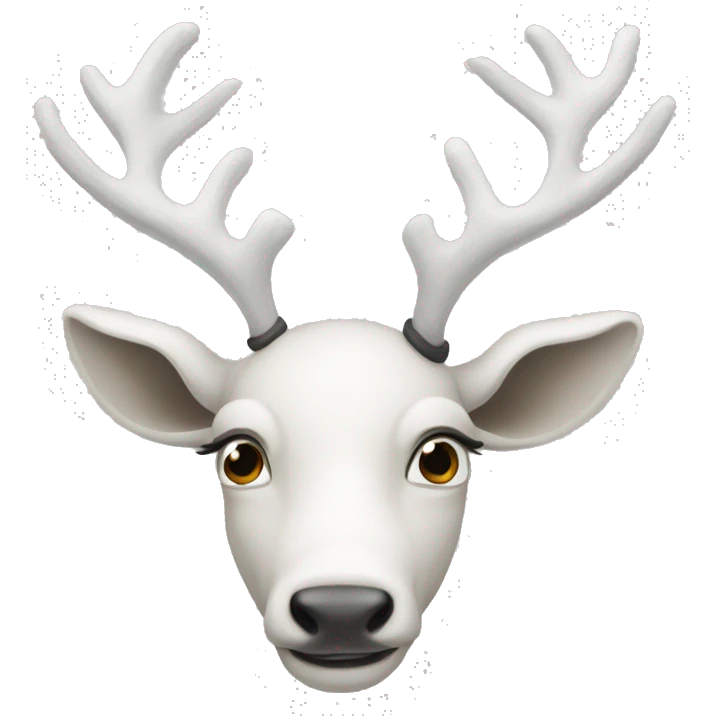 white-reindeer emoji