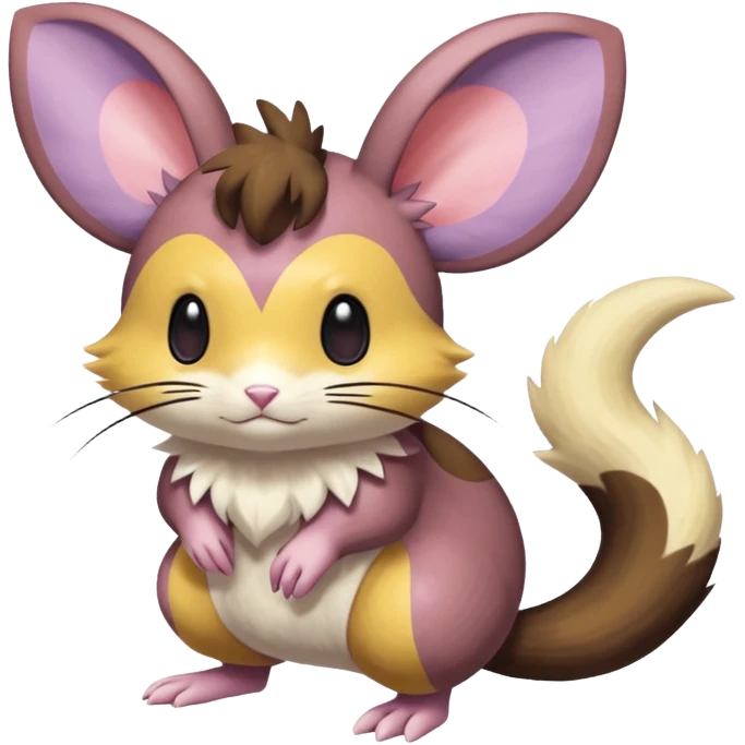 Rattata-Dedenne-Emolga-Minccino-Purrloin-Fakemon-hybrid-creature (full body) emoji