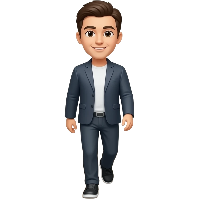 Walking on foot path seeing from a far emoji