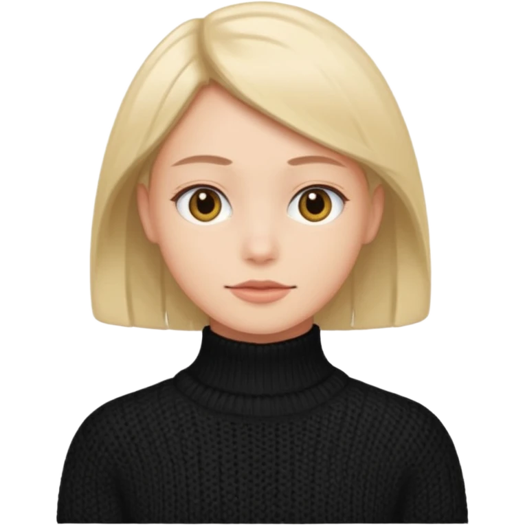 a neck-length black knitwear emoji