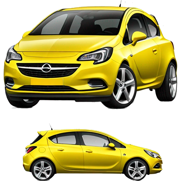 Opel corsa d yellow emoji