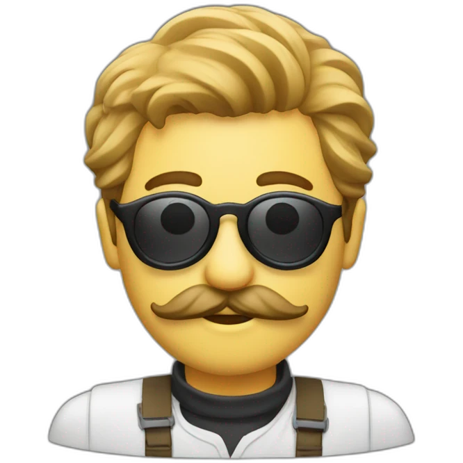 Photographer with moustasch emoji