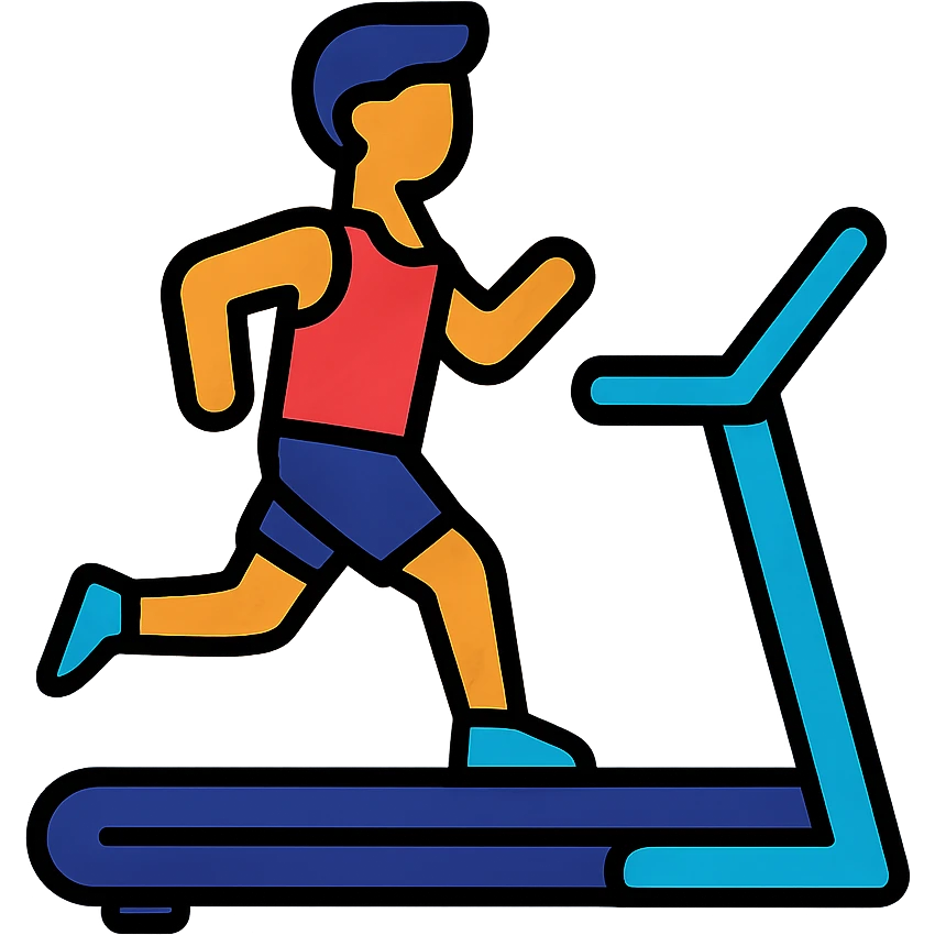 sportsman running on thr treadmill emoji