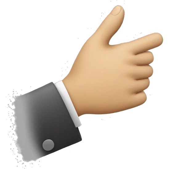 hands in a business-like position, ready to negotiate emoji
