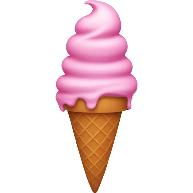 Pink ice cream cone emoji