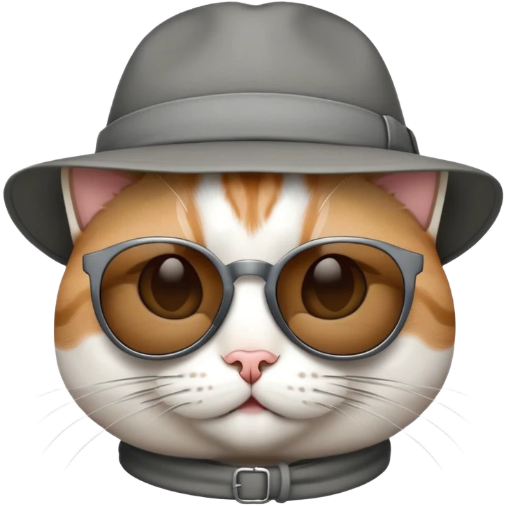 cat wearing sunglasses and a hat emoji