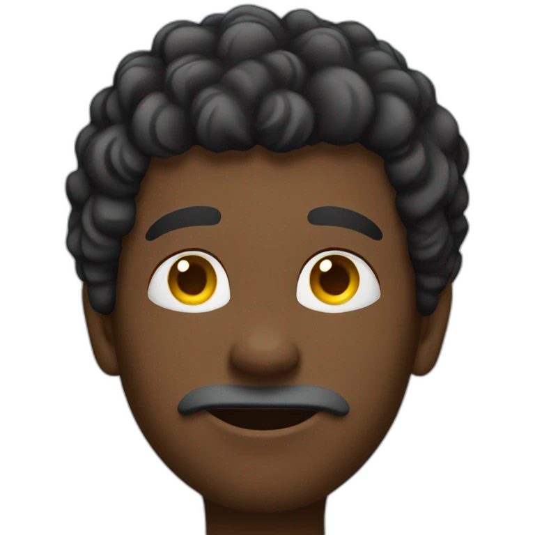 black man pointing his head emoji