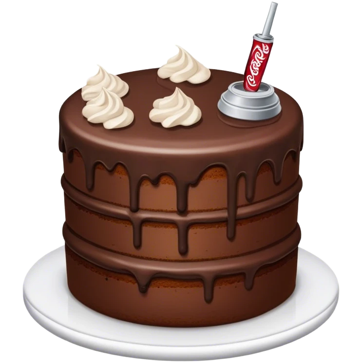A Dr pepper cake emoji
