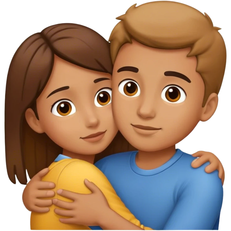 Abrazo chica y chico emoji