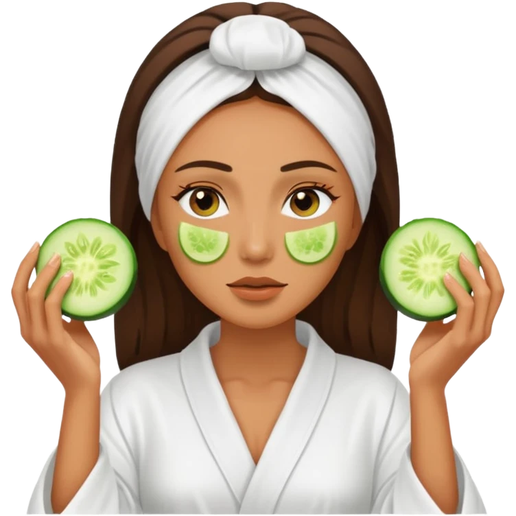 detox facial woman wearing robe emoji