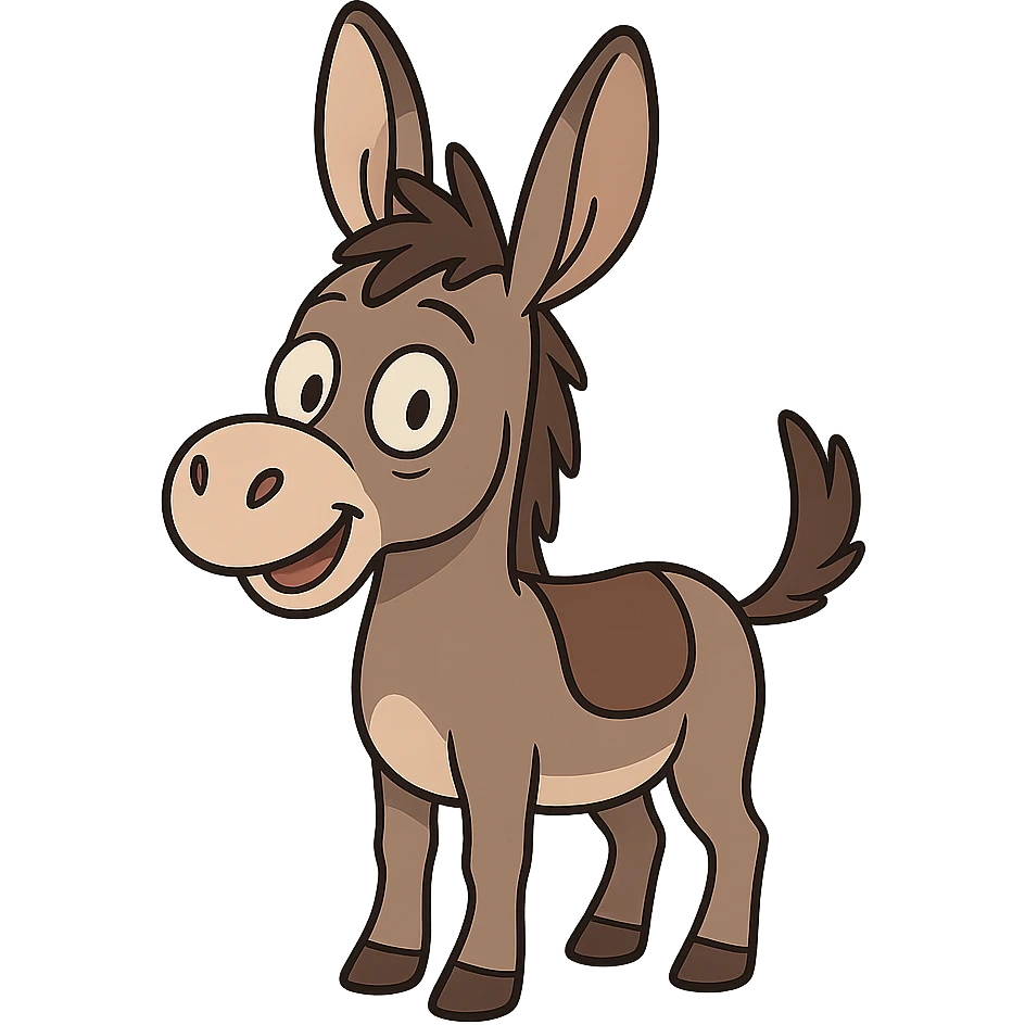 cute donkey emoji