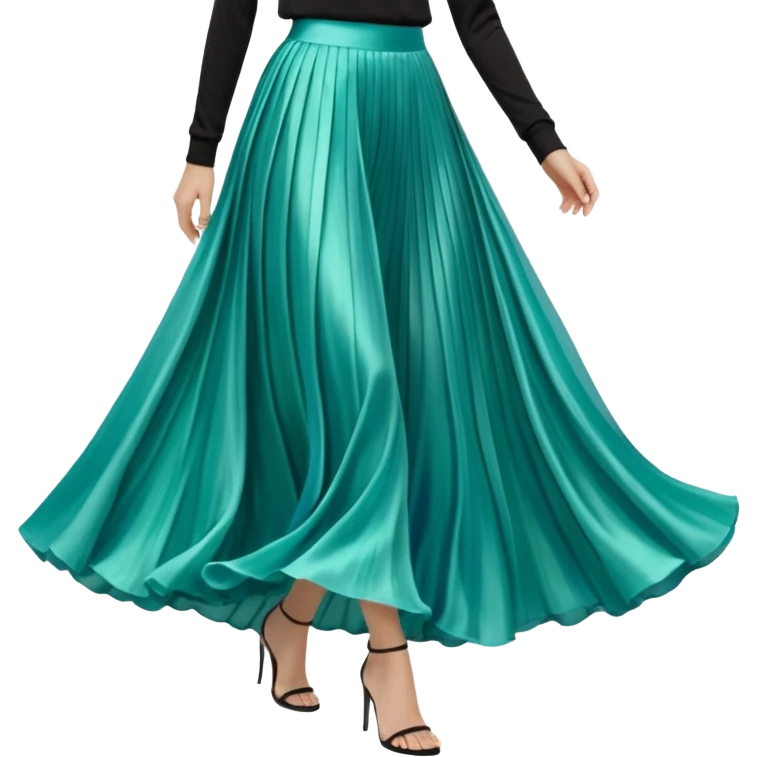 Long blue green turquise skirt emoji
